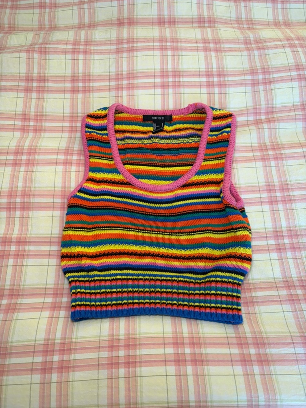 Forever 21 Multicolored Striped Tank Top